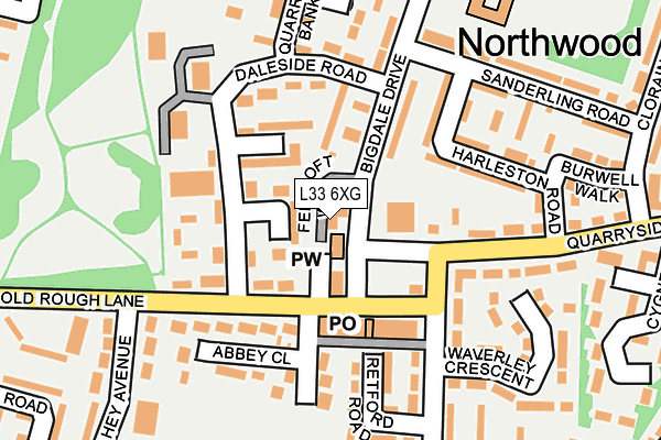L33 6XG map - OS OpenMap – Local (Ordnance Survey) L33 6XG map - OS OpenMap – Local (Ordnance Survey)