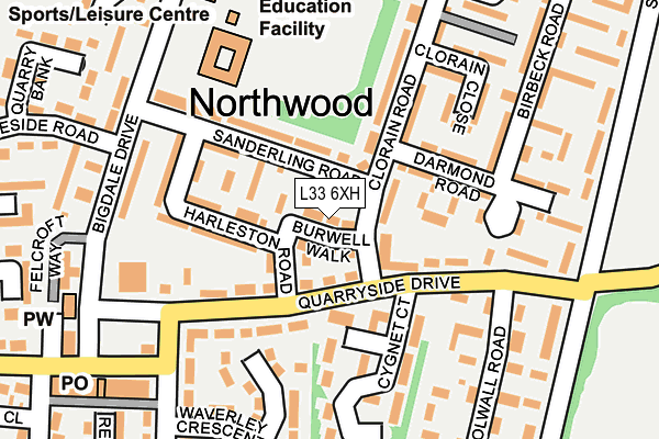 L33 6XH map - OS OpenMap – Local (Ordnance Survey) L33 6XH map - OS OpenMap – Local (Ordnance Survey)