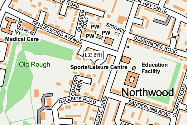 L33 6YH map - OS OpenMap – Local (Ordnance Survey) L33 6YH map - OS OpenMap – Local (Ordnance Survey)