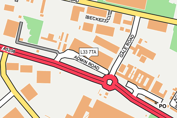 L33 7TA map - OS OpenMap – Local (Ordnance Survey) L33 7TA map - OS OpenMap – Local (Ordnance Survey)