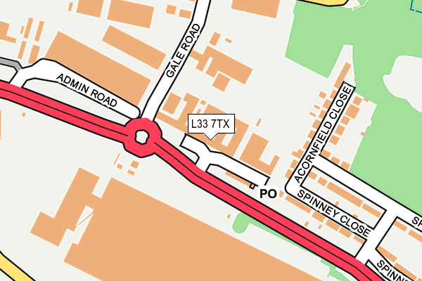L33 7TX map - OS OpenMap – Local (Ordnance Survey) L33 7TX map - OS OpenMap – Local (Ordnance Survey)