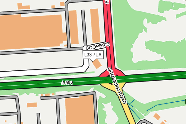 L33 7UA map - OS OpenMap – Local (Ordnance Survey) L33 7UA map - OS OpenMap – Local (Ordnance Survey)