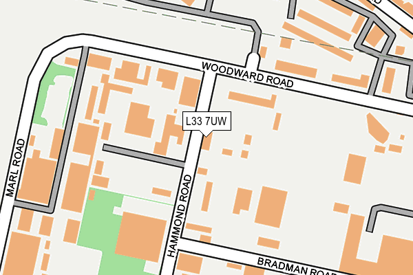 L33 7UW map - OS OpenMap – Local (Ordnance Survey) L33 7UW map - OS OpenMap – Local (Ordnance Survey)