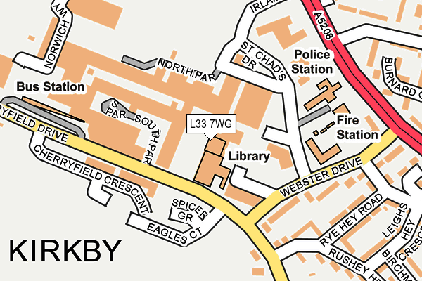 L33 7WG map - OS OpenMap – Local (Ordnance Survey) L33 7WG map - OS OpenMap – Local (Ordnance Survey)