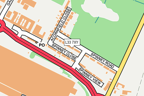 L33 7XY map - OS OpenMap – Local (Ordnance Survey) L33 7XY map - OS OpenMap – Local (Ordnance Survey)