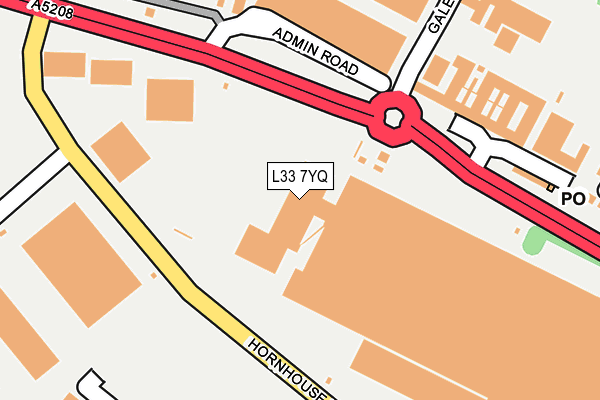 L33 7YQ map - OS OpenMap – Local (Ordnance Survey) L33 7YQ map - OS OpenMap – Local (Ordnance Survey)