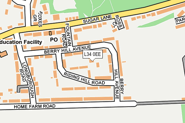 L34 0EE map - OS OpenMap – Local (Ordnance Survey) L34 0EE map - OS OpenMap – Local (Ordnance Survey)
