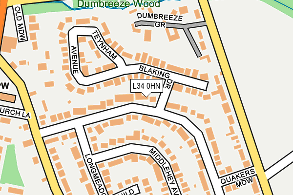 L34 0HN map - OS OpenMap – Local (Ordnance Survey) L34 0HN map - OS OpenMap – Local (Ordnance Survey)