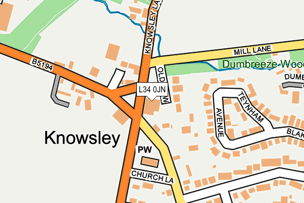 L34 0JN map - OS OpenMap – Local (Ordnance Survey) L34 0JN map - OS OpenMap – Local (Ordnance Survey)