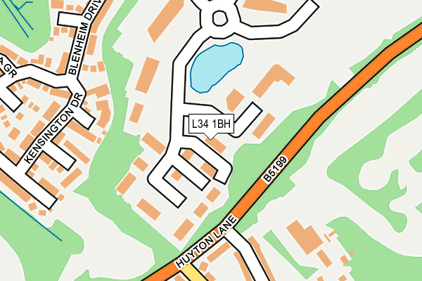 L34 1BH map - OS OpenMap – Local (Ordnance Survey) L34 1BH map - OS OpenMap – Local (Ordnance Survey)