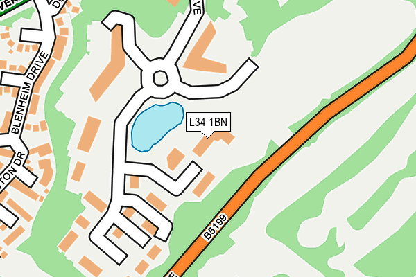 L34 1BN map - OS OpenMap – Local (Ordnance Survey) L34 1BN map - OS OpenMap – Local (Ordnance Survey)
