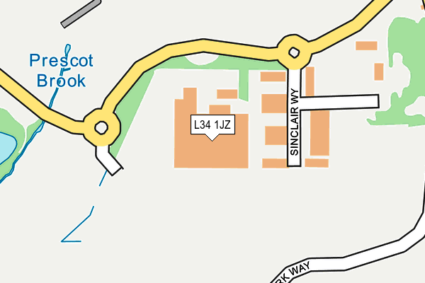 L34 1JZ map - OS OpenMap – Local (Ordnance Survey) L34 1JZ map - OS OpenMap – Local (Ordnance Survey)