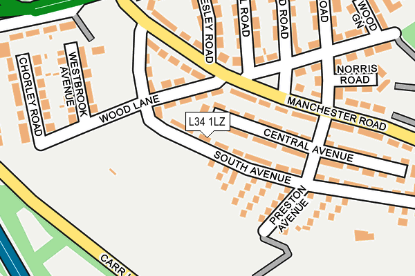 L34 1LZ map - OS OpenMap – Local (Ordnance Survey) L34 1LZ map - OS OpenMap – Local (Ordnance Survey)