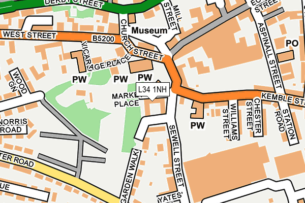 L34 1NH map - OS OpenMap – Local (Ordnance Survey) L34 1NH map - OS OpenMap – Local (Ordnance Survey)