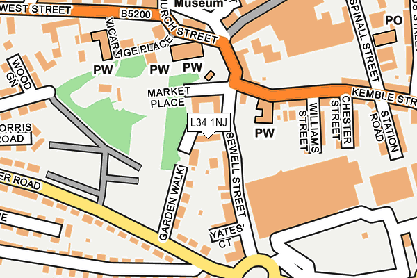 L34 1NJ map - OS OpenMap – Local (Ordnance Survey) L34 1NJ map - OS OpenMap – Local (Ordnance Survey)