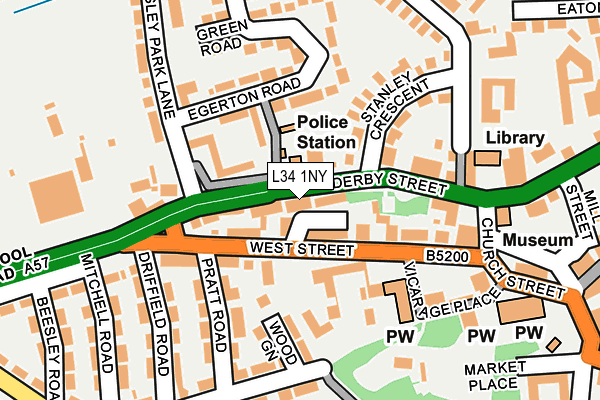 L34 1NY map - OS OpenMap – Local (Ordnance Survey) L34 1NY map - OS OpenMap – Local (Ordnance Survey)