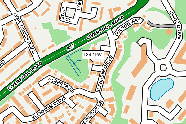 L34 1PW map - OS OpenMap – Local (Ordnance Survey) L34 1PW map - OS OpenMap – Local (Ordnance Survey)