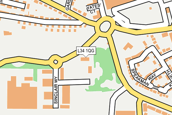 L34 1QG map - OS OpenMap – Local (Ordnance Survey) L34 1QG map - OS OpenMap – Local (Ordnance Survey)