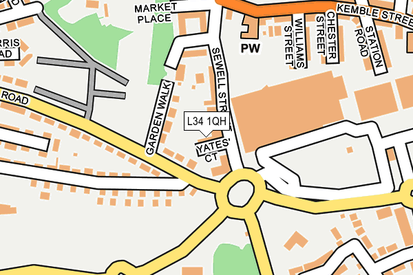 L34 1QH map - OS OpenMap – Local (Ordnance Survey) L34 1QH map - OS OpenMap – Local (Ordnance Survey)