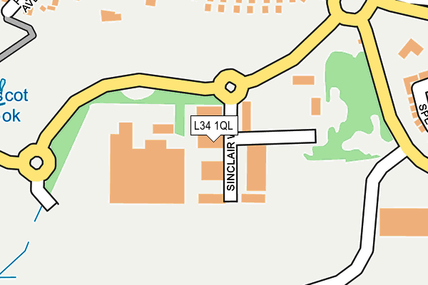 L34 1QL map - OS OpenMap – Local (Ordnance Survey) L34 1QL map - OS OpenMap – Local (Ordnance Survey)