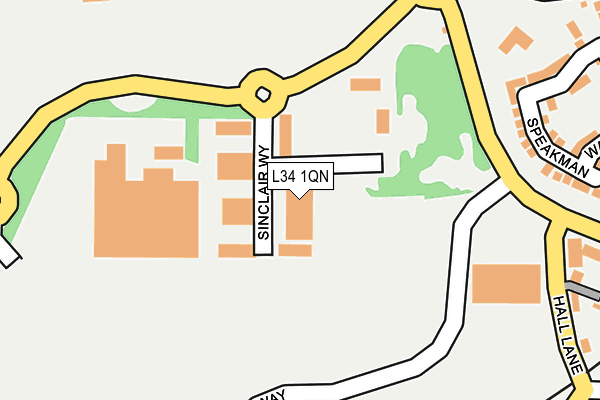L34 1QN map - OS OpenMap – Local (Ordnance Survey) L34 1QN map - OS OpenMap – Local (Ordnance Survey)