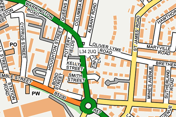 L34 2UQ map - OS OpenMap – Local (Ordnance Survey) L34 2UQ map - OS OpenMap – Local (Ordnance Survey)