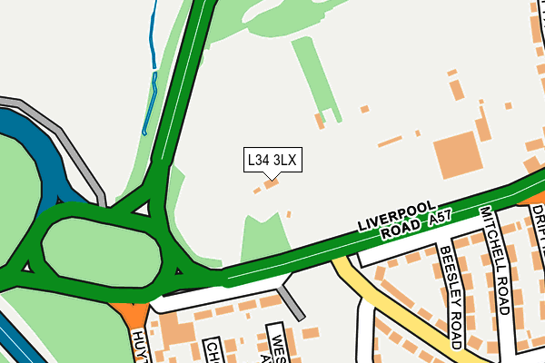 L34 3LX map - OS OpenMap – Local (Ordnance Survey) L34 3LX map - OS OpenMap – Local (Ordnance Survey)