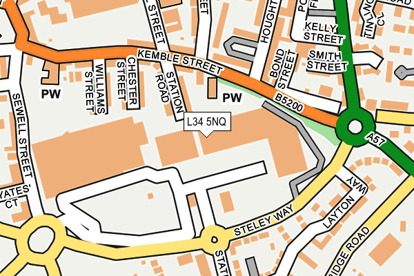L34 5NQ map - OS OpenMap – Local (Ordnance Survey) L34 5NQ map - OS OpenMap – Local (Ordnance Survey)