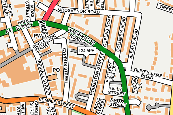 L34 5PE map - OS OpenMap – Local (Ordnance Survey) L34 5PE map - OS OpenMap – Local (Ordnance Survey)