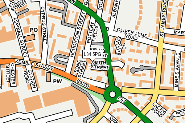 L34 5PG map - OS OpenMap – Local (Ordnance Survey) L34 5PG map - OS OpenMap – Local (Ordnance Survey)