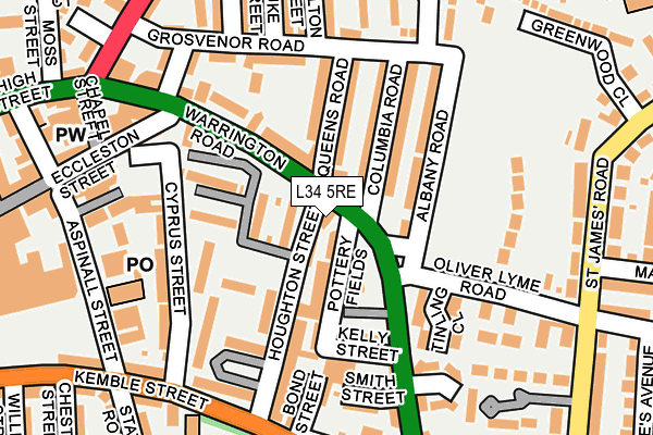 L34 5RE map - OS OpenMap – Local (Ordnance Survey) L34 5RE map - OS OpenMap – Local (Ordnance Survey)