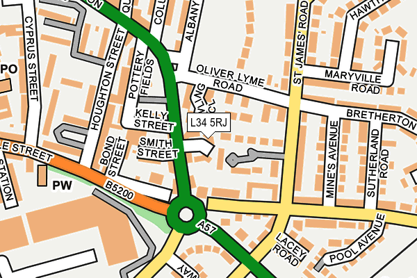 L34 5RJ map - OS OpenMap – Local (Ordnance Survey) L34 5RJ map - OS OpenMap – Local (Ordnance Survey)