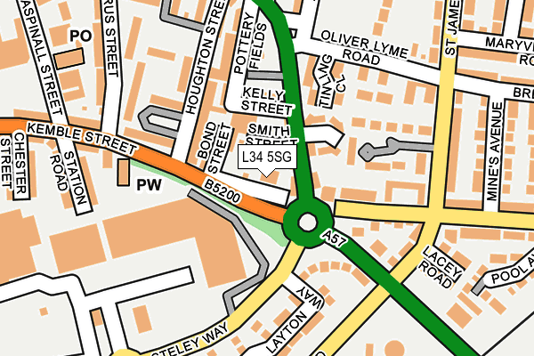 L34 5SG map - OS OpenMap – Local (Ordnance Survey) L34 5SG map - OS OpenMap – Local (Ordnance Survey)