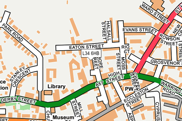L34 6HB map - OS OpenMap – Local (Ordnance Survey) L34 6HB map - OS OpenMap – Local (Ordnance Survey)