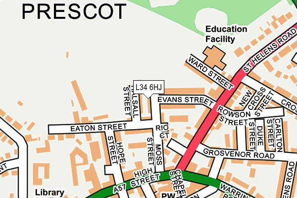 L34 6HJ map - OS OpenMap – Local (Ordnance Survey) L34 6HJ map - OS OpenMap – Local (Ordnance Survey)