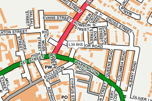 L34 6HX map - OS OpenMap – Local (Ordnance Survey) L34 6HX map - OS OpenMap – Local (Ordnance Survey)