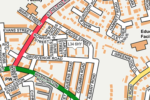 L34 6HY map - OS OpenMap – Local (Ordnance Survey) L34 6HY map - OS OpenMap – Local (Ordnance Survey)
