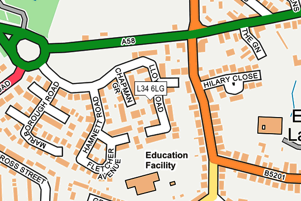 L34 6LG map - OS OpenMap – Local (Ordnance Survey) L34 6LG map - OS OpenMap – Local (Ordnance Survey)