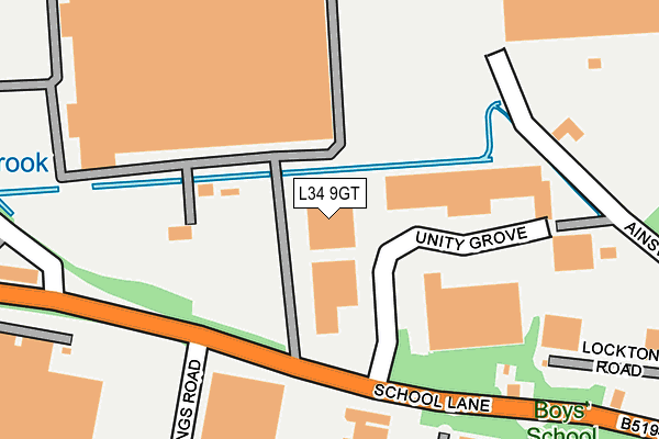L34 9GT map - OS OpenMap – Local (Ordnance Survey) L34 9GT map - OS OpenMap – Local (Ordnance Survey)