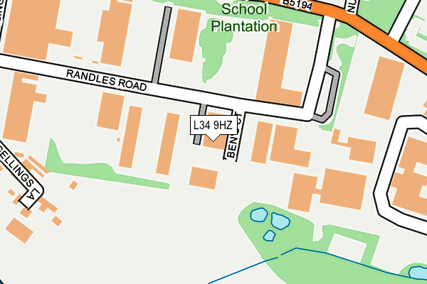 L34 9HZ map - OS OpenMap – Local (Ordnance Survey) L34 9HZ map - OS OpenMap – Local (Ordnance Survey)