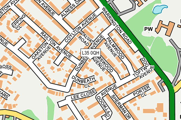 L35 0QH map - OS OpenMap – Local (Ordnance Survey)