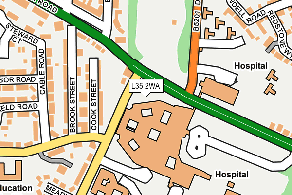 L35 2WA map - OS OpenMap – Local (Ordnance Survey) L35 2WA map - OS OpenMap – Local (Ordnance Survey)