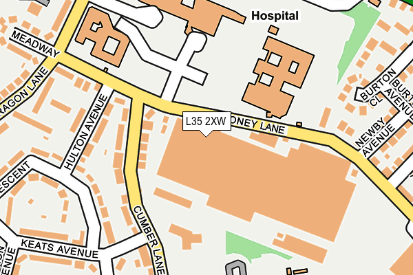 L35 2XW map - OS OpenMap – Local (Ordnance Survey) L35 2XW map - OS OpenMap – Local (Ordnance Survey)