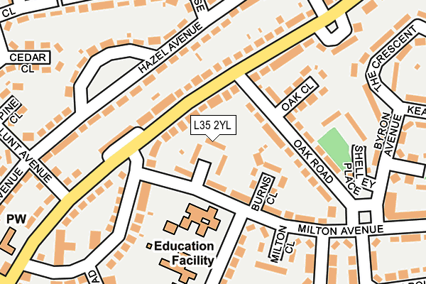 L35 2YL map - OS OpenMap – Local (Ordnance Survey) L35 2YL map - OS OpenMap – Local (Ordnance Survey)