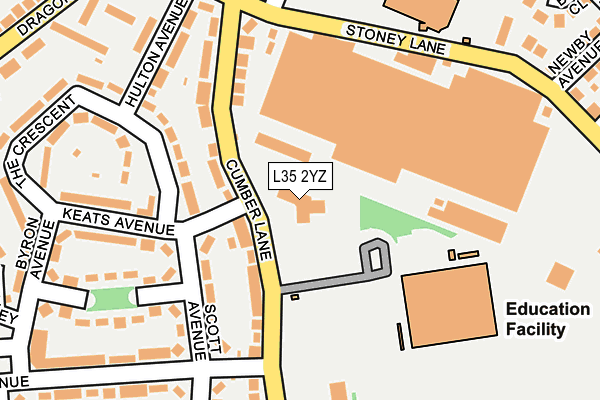 L35 2YZ map - OS OpenMap – Local (Ordnance Survey) L35 2YZ map - OS OpenMap – Local (Ordnance Survey)