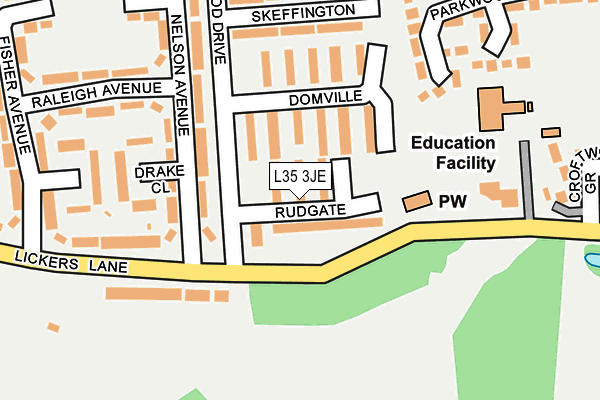 L35 3JE map - OS OpenMap – Local (Ordnance Survey) L35 3JE map - OS OpenMap – Local (Ordnance Survey)