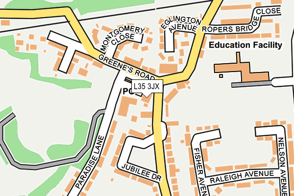 L35 3JX map - OS OpenMap – Local (Ordnance Survey) L35 3JX map - OS OpenMap – Local (Ordnance Survey)