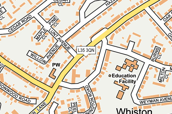 L35 3QN map - OS OpenMap – Local (Ordnance Survey) L35 3QN map - OS OpenMap – Local (Ordnance Survey)