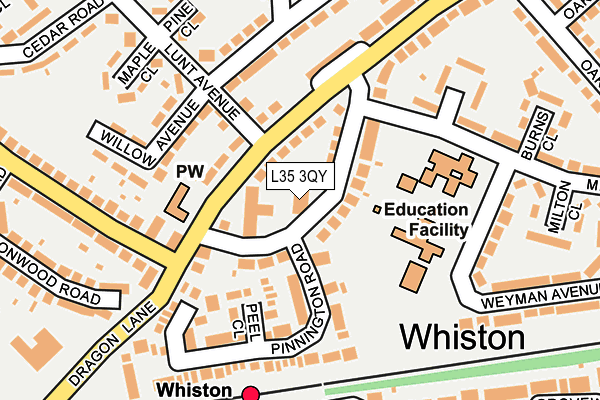 L35 3QY map - OS OpenMap – Local (Ordnance Survey) L35 3QY map - OS OpenMap – Local (Ordnance Survey)