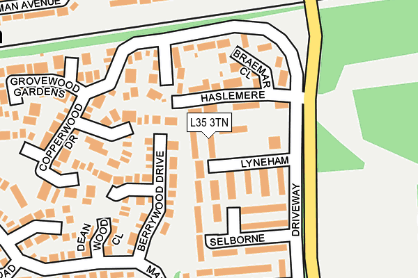 L35 3TN map - OS OpenMap – Local (Ordnance Survey) L35 3TN map - OS OpenMap – Local (Ordnance Survey)